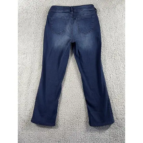 NYDJ Jeans Women 8 Marilyn Straight Lift Tuck Technology Dark Wash Blue Denim