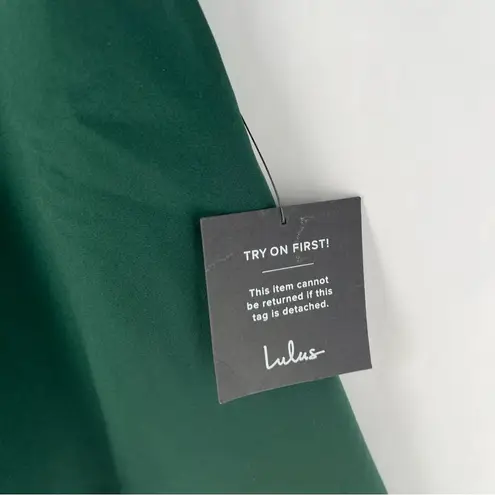 Lulus Divine Darling Hunter Green Ruffled V