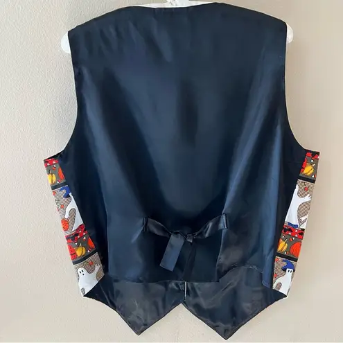 Vintage Halloween Vest Top Shirt L Large Ghosts Pumpkins Bats Jackolanterns 90s Orange