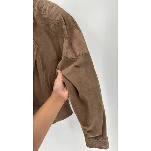 Vintage 80s Byrnes & Baker Belted suede Jacket Size Medium western NFR beige