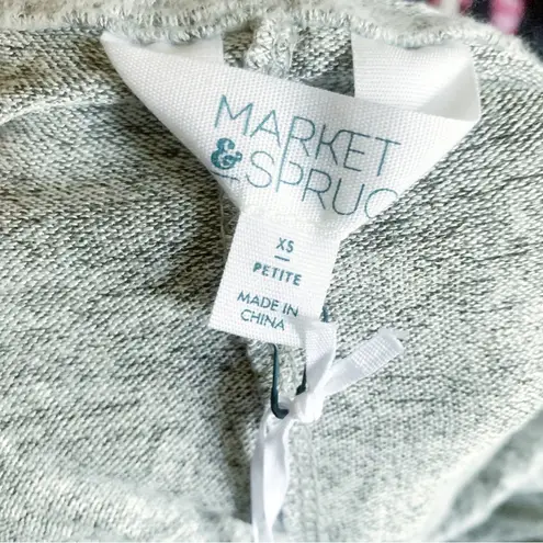 Market & Spruce Kallon Gray Brushed Knit Hoodie Size XS Petite