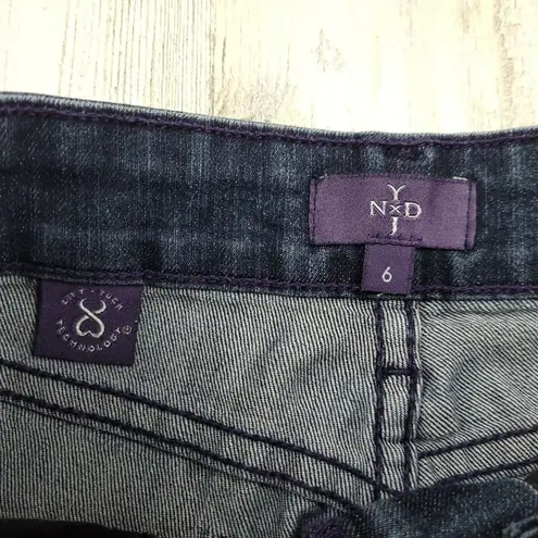 NYDJ Not Your Daughters Jeans Mini Boot Pants Blue Stretch Trousers Size 6 EUC