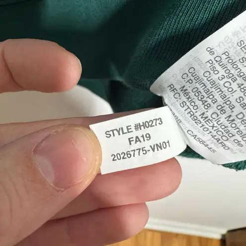 J Crew Ruffle Collar Preppy Crew Neck Sweater Women S Emerald Green Pullover Top