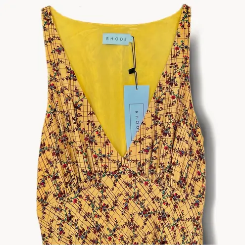 NWT RHODE Irvetta Dress in Floral Trellis Wheat Sz S