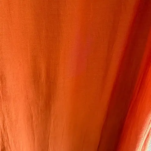 Anthropologie  Burnt Orange Midi Slit Dress Spaghetti Strap NWOT Size‎ XS