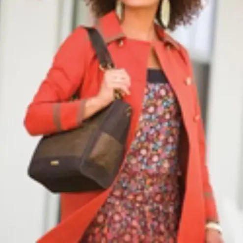 Miche Retired Rare Briarly Demi with Croc print handles Brown