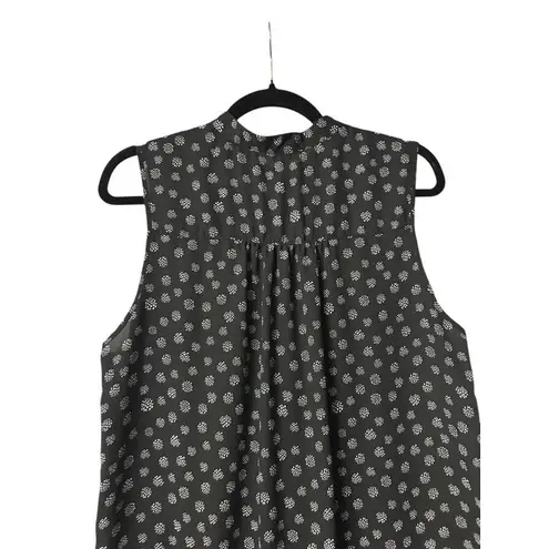 Spense L Sleeveless Button Front Tunic Dress Black Cottagecore Modest Bohemian Size L