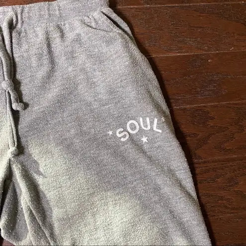 SoulCycle  Lightweight Grey Knit Joggers Stars Med