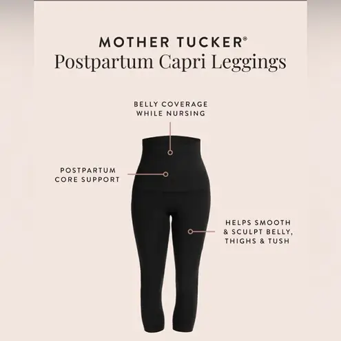 Belly Bandit Mother Tucker Capri black postpartum compression Leggings sz Medium