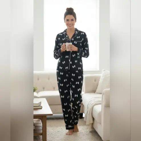 Kate Spade  Black/White Bows Pajama Set, NWT