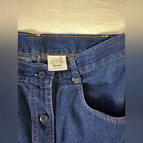 Vintage 70s Sears Denim Button Down Midi Skirt