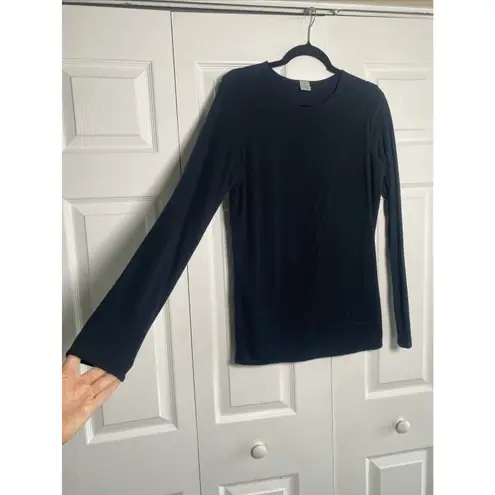 Peruvian Connection Womens Medium Black Long Sleeve Quiet Luxury