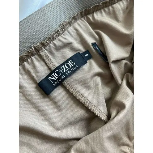 Nic+Zoe NWT MAXI ZIG ZAG TULLE SKIRT SIZE SMALL TAUPE