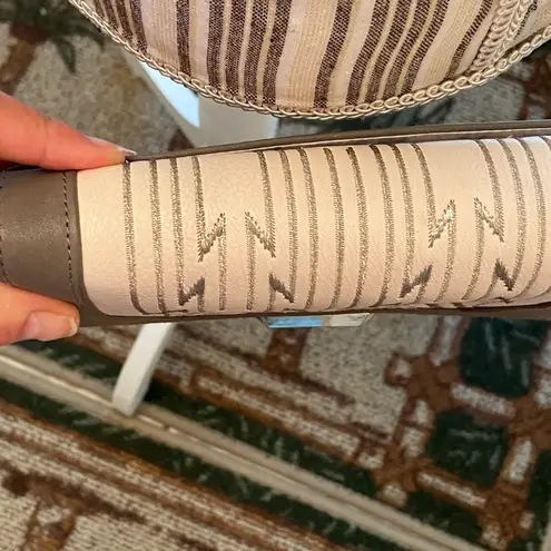 Stella & Dot Taupe Crossbody Grey Wallet