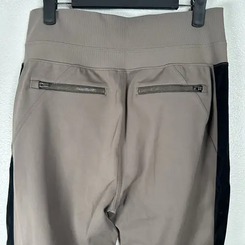 Athleta  Venice Velvet Stripe Jogger Pants Womens Medium Athletic Brown Stretch