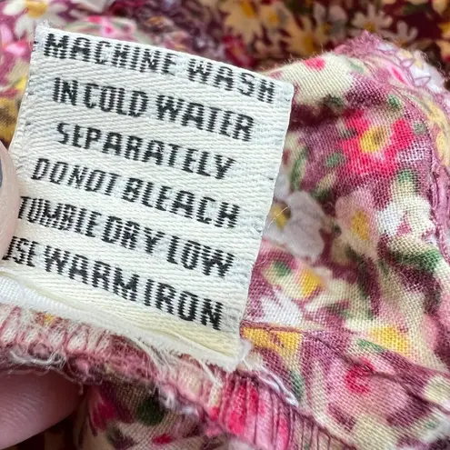 Sim & Sam Floral Off-Shoulder Puff Sleeve Crop Top Size XL