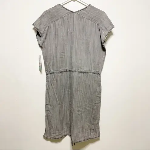 Velvet Heart New! Gray Chambray Knee Length V-Neck Dress