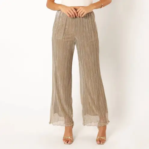 Petal and Pup WALKER PLISSE PANTS - SILVER