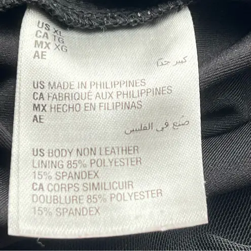 INC International Concepts Black Leather Look Leggings