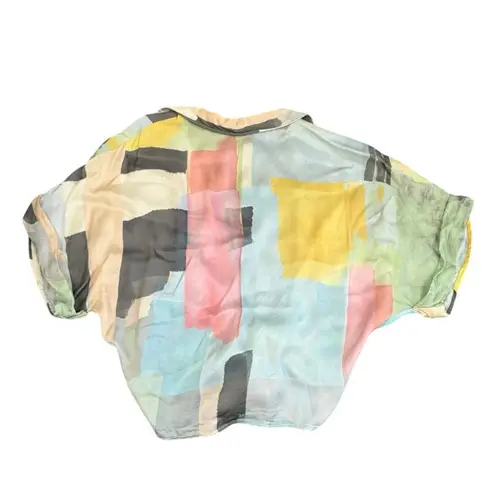 Just BEE Queen Multi Tie Chiara Top in Multi, Size S Blue