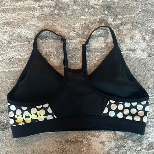 SoulCycle Nike Dri-Fit  Black White Polkadot Sports Bra