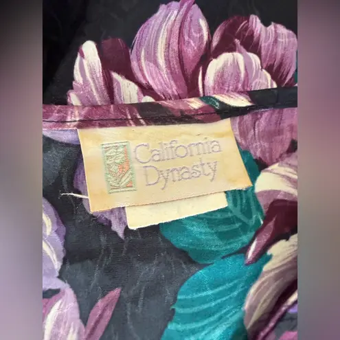 Vintage California Dynasty Mumu Cover Kaftan Black Size M