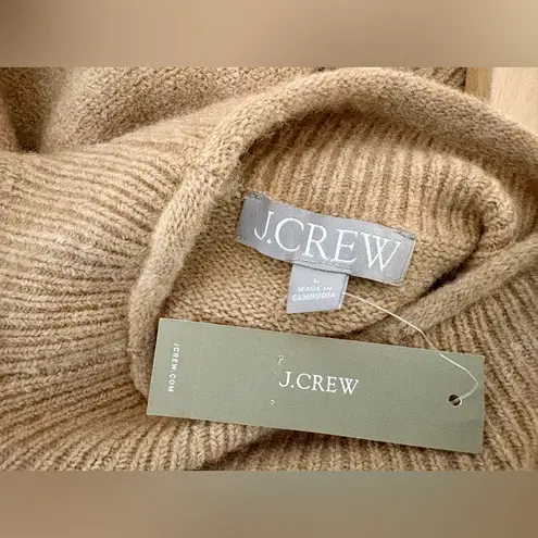 J.Crew NWT  Camel Sweater large Marino and Alpaca rollneck - large