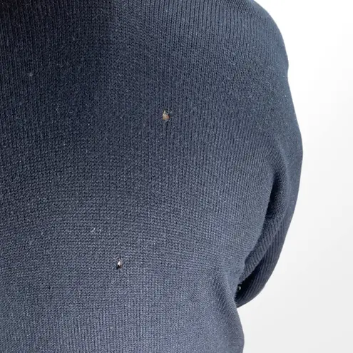 80s Vintage LARISA Black Embroidered and Beaded Knit Midi Sweater Dress Size L