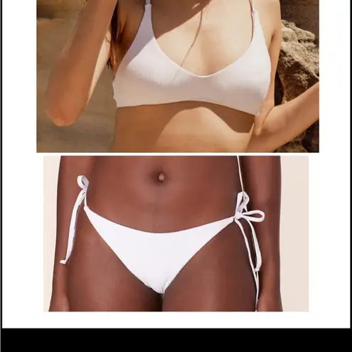 ANDIE Bikini Set String bikini Bottom Valencia Top Rib white Size Medium NWT