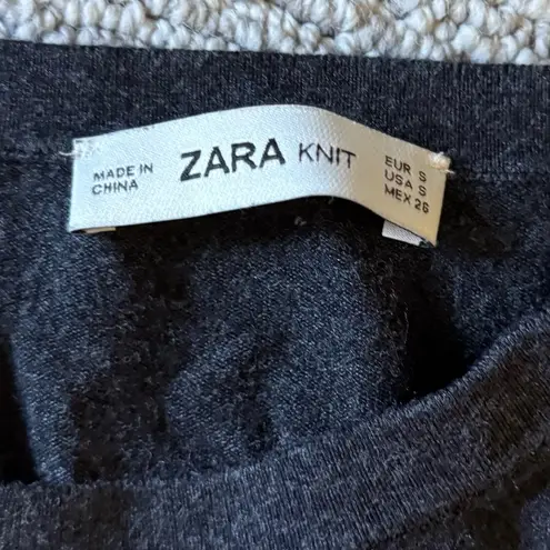 ZARA  Dark Gray Knit Top