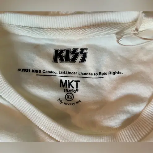 Free People  x Mkt Studio Kiss Graphic Sweatshirt | White | XS