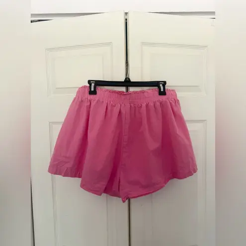 Showpo Terah Elasticated High Waisted Shorts Pink Casual Cotton Shorts US 12