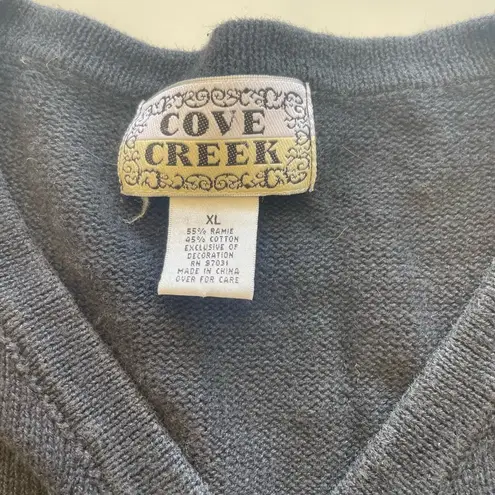 The Cove  Creek women’s ugly fall theme sweater cardigan button‎ up size xl