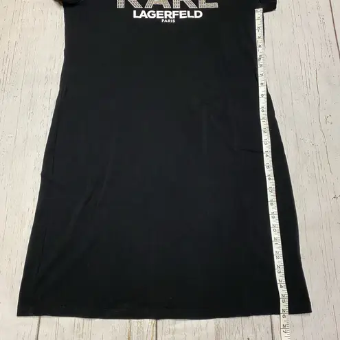 Karl Lagerfeld Paris Logo Rhinestone T Shirt Dress