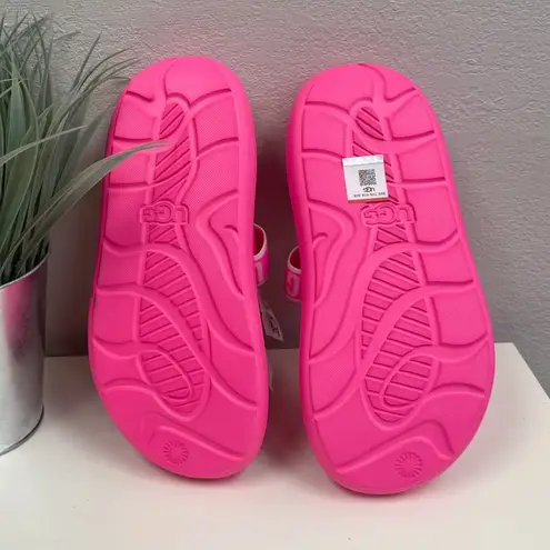 UGG  Bright Pink Sport Yeah Slide Sandals - New - Size 8