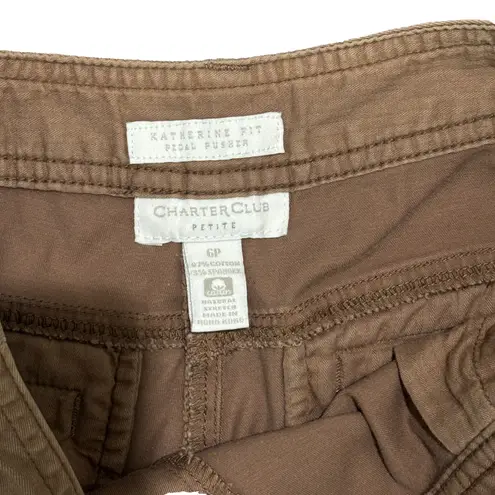 Charter Club Katherine Fit Pedal Pusher Capris Petite 6 Beige