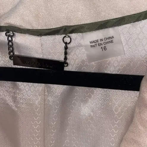 TanJay Faux Leather Suede Embellished Full Zip Jacket Women's Size 16