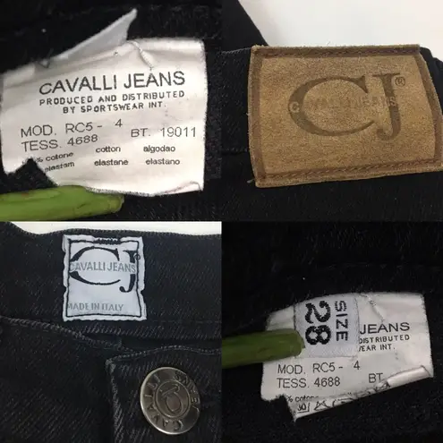 Roberto Cavalli Cavalli Jeans Black High Waist Jeans 28