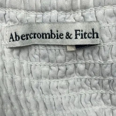 Abercrombie & Fitch  Women's Tie Strap Linen-Blend Mini Small Dress Tiered Y2K