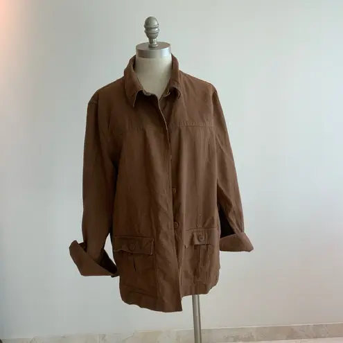 Norton Mcnaughton Vtg. Chic Brown Linen Women's Pantsuit sz14