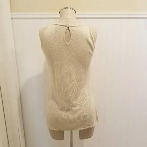 White House | Black Market NEW WHBM ‎ Sheer-Yoke Shimmer Tank Top Womens Siz…