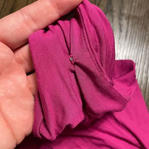 Ramy Brook Apres Magenta Gray Lisa Cross Front Tank Top, Medium