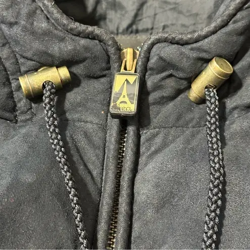 Skea Paris Vail Vintage Size 6 Black Sunburst Beaded Tassel Sueded Winter Jacket