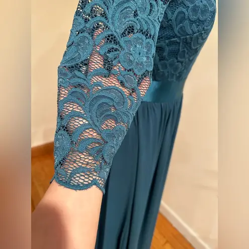 Ever Pretty Ever-Pretty ElegantTeal 3/4 Sleeve Empire Waist Maxi Bridesmaid Dresses …