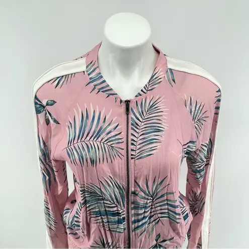 BB Dakota x Steve Madden Palm Before A Storm Pink Blossom Bomber Jacket Small