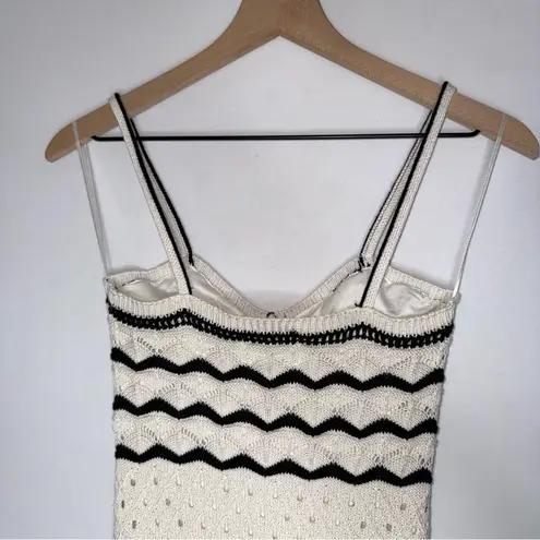 Olive & Oak Boho Cream and Black Crochet Maxi Dress