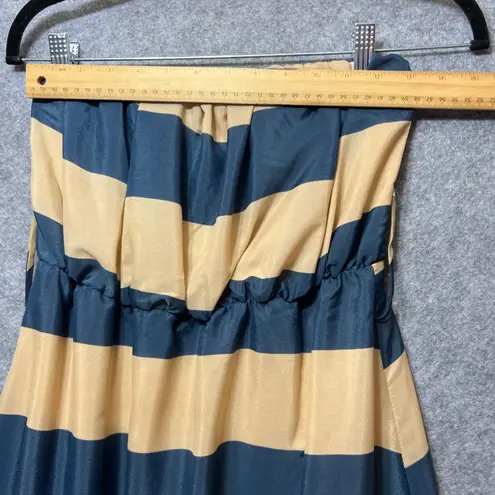 Poetry Striped Maxi Dress Womens Medium Strapless Sleeveless Casual