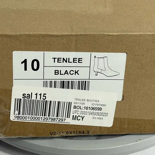 Journee Collection Tenlee Black Pointed Toe Kitten Heel Booties Size 10