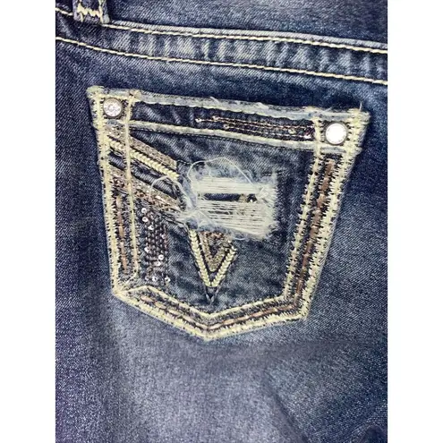 Vigoss Ladies‎  Heritage Fit Boot Cut Embellished Bling Y2k Jeans Size 6