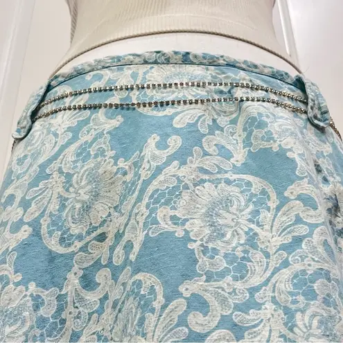 Emma James Beach Day Paisley Skirt Size 10 Blue
